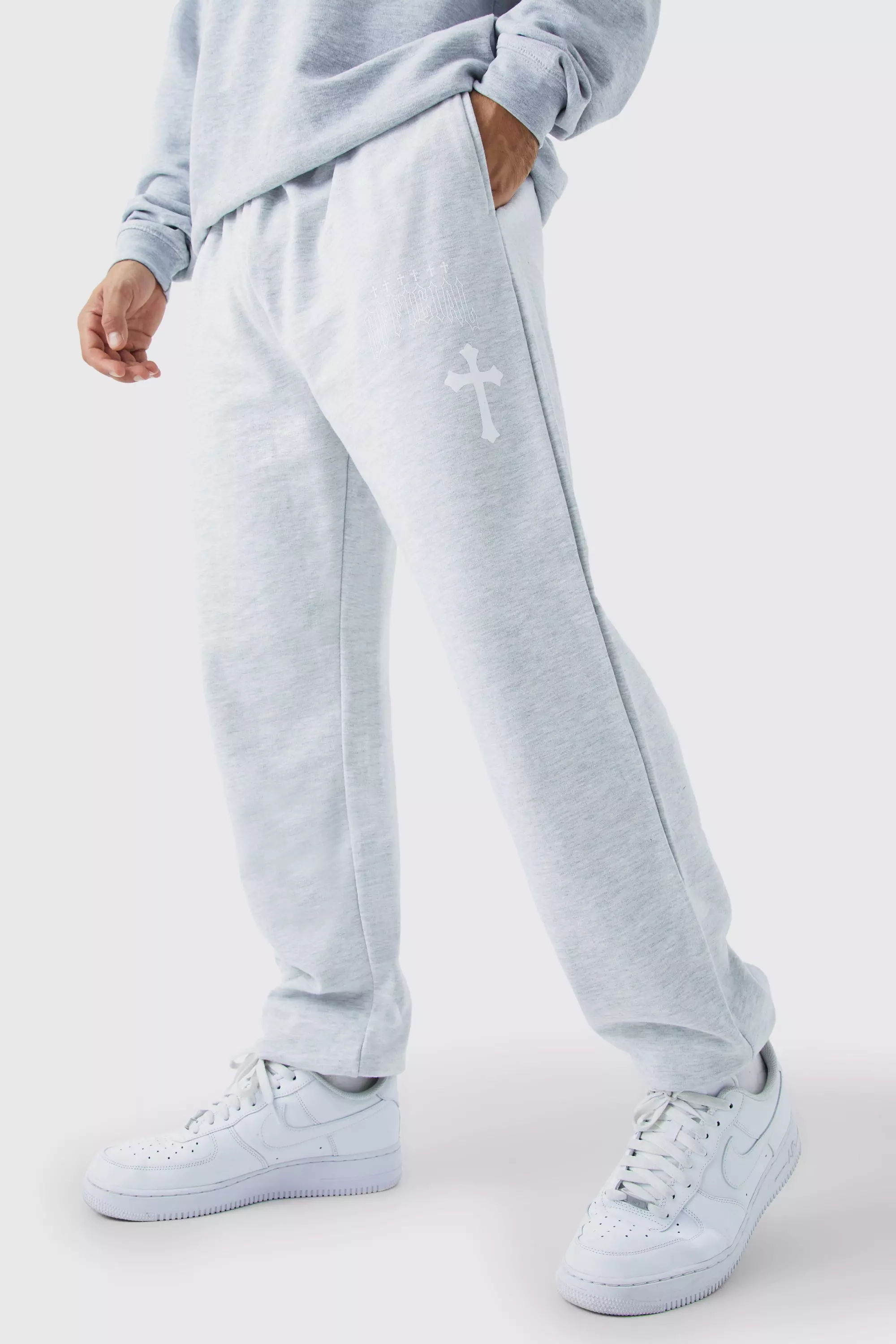 Grey best sale graphic joggers